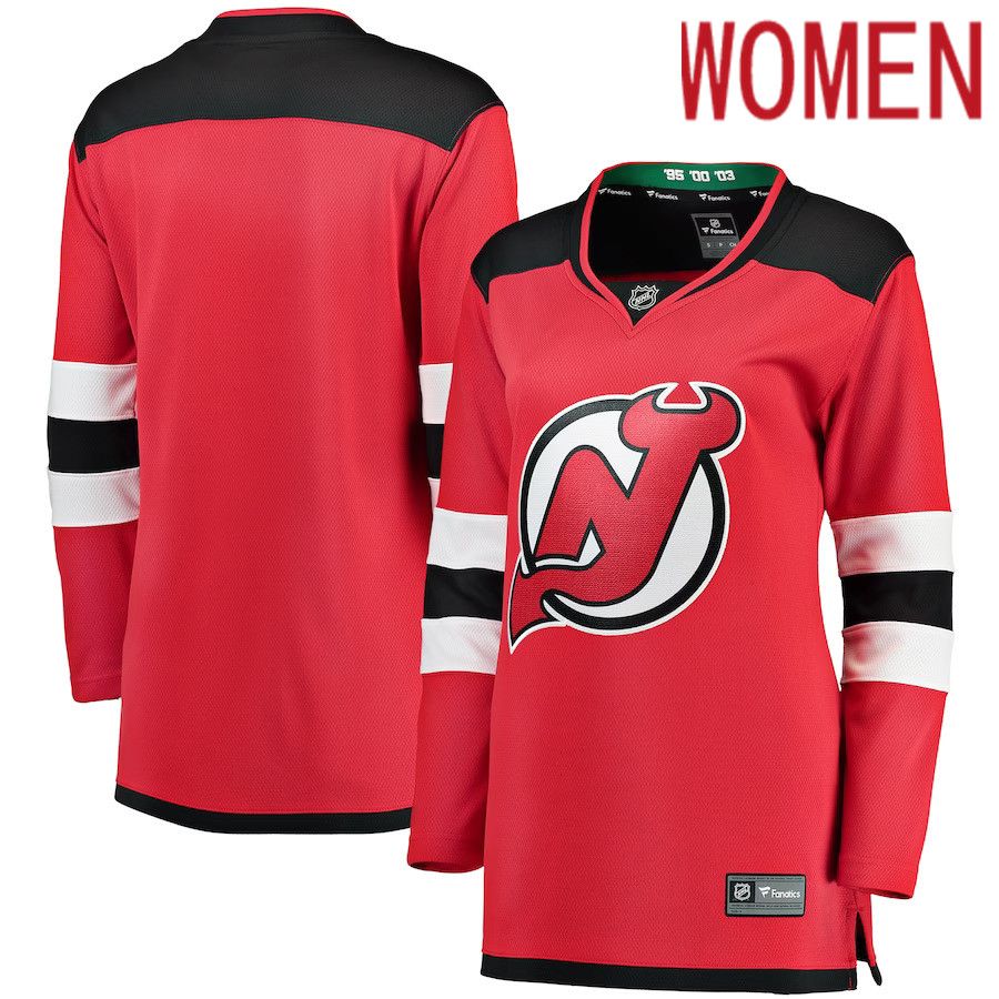 Women New Jersey Devils Fanatics Branded Red Breakaway Home NHL Jersey->women nhl jersey->Women Jersey